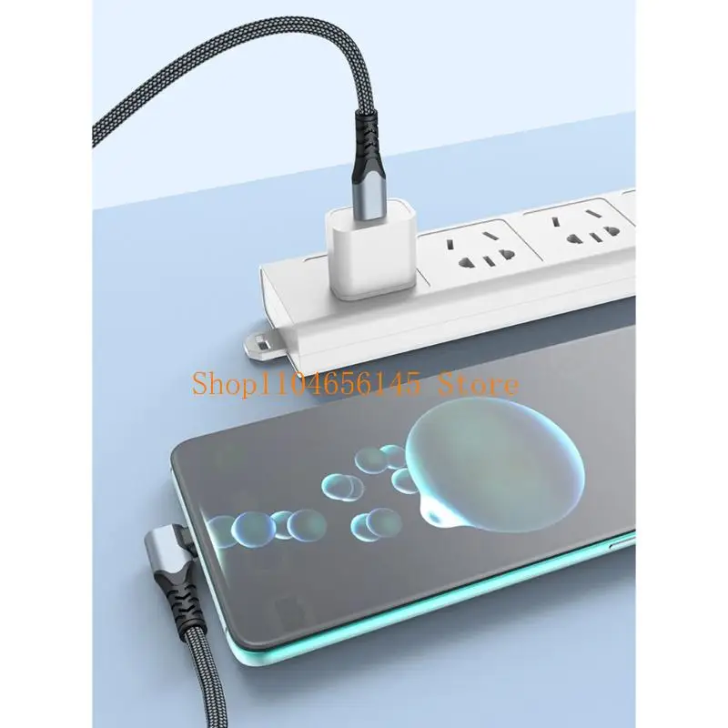 5asd USB C ذكر إلى نوع C تمديد كابل شحن البيانات الزاوية اليمنى نوع C USB C كابل شحن سريع 100 واط #4