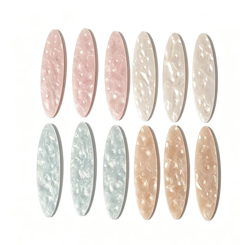 Wholesale 50pcs/lot color print geometry ovals shape acrylic cabochon diy jewelry garment hair accessory