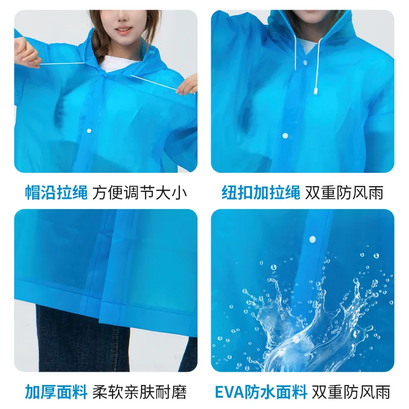 Thickened Full Body Non-Disposable One-Piece Raincoat Portable Adult Rainstorm Outdoor Travel Universal Children's Poncho