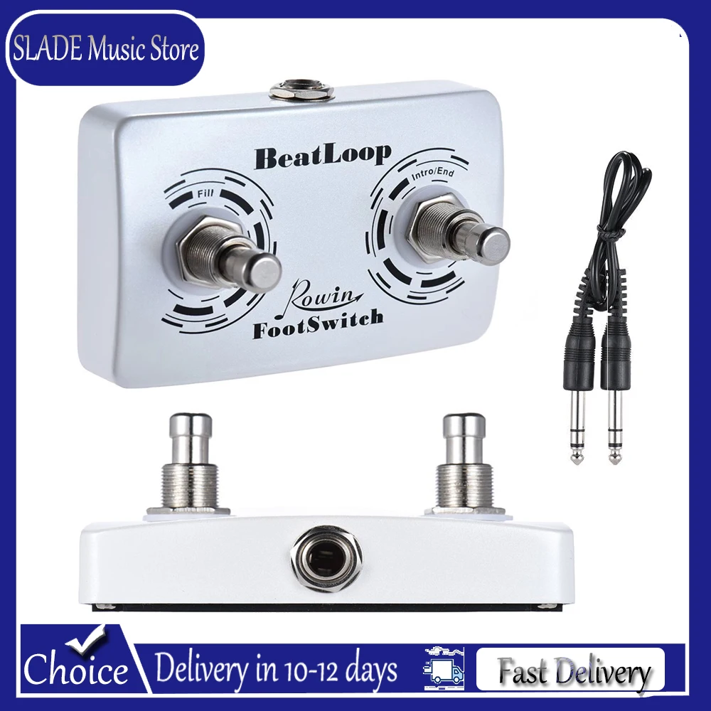 Beat Loop Dual-foot Switch Pedal Electric Guitar Effect Pedal Footswitch Fill Intro End Control for Loop Drum Machine Function