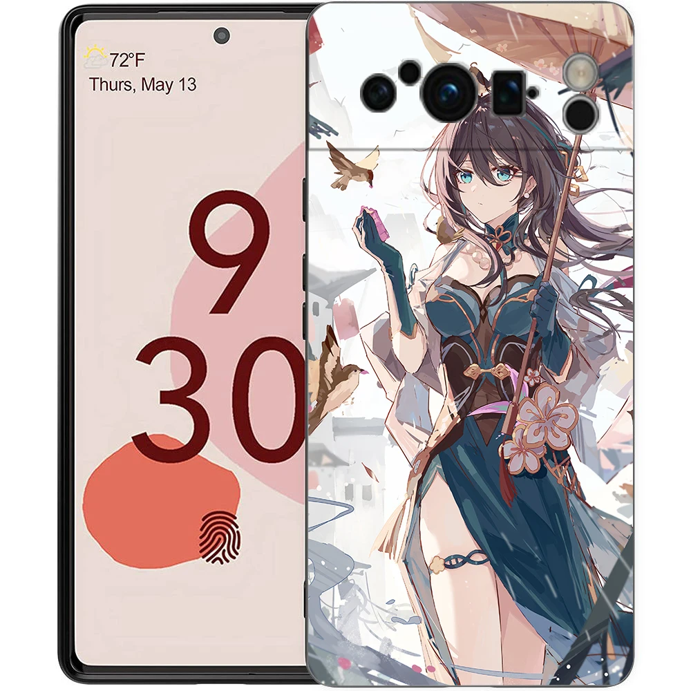 Game Honkai Star Rail Anime Phone Case For Google Pixel 8 7 6 Pro 6A 7A 5G Soft Silicone Shockproof TPU Black Cover TPU Fundas