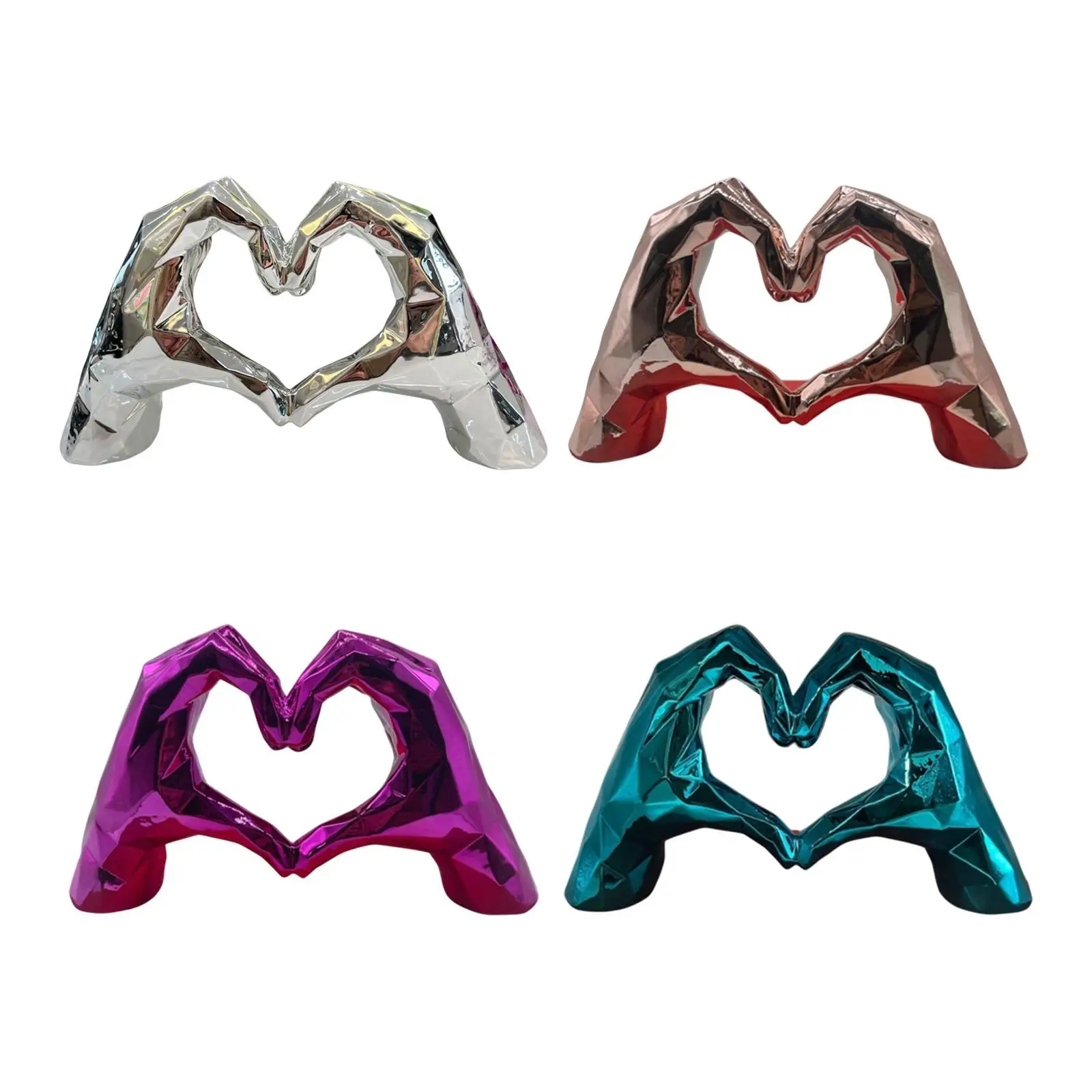 

Heart Hand Sculpture Resin Table Ornament Display Home Decor Valentine Statue