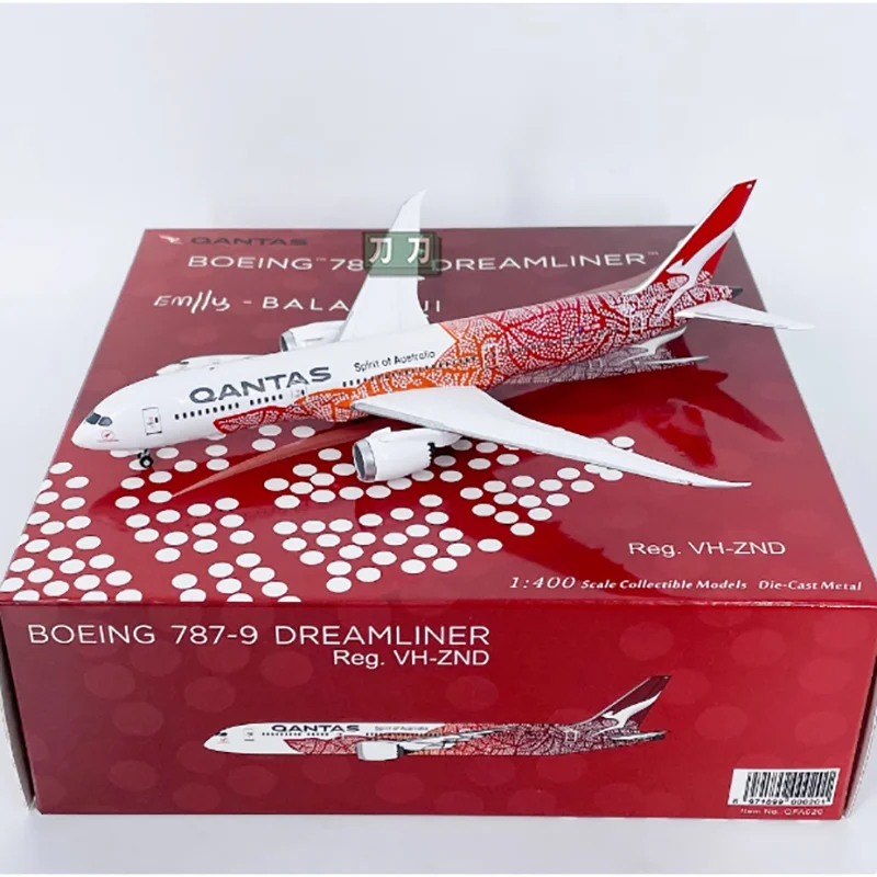 Diecast Scale 1/400 Qantas B787-9 VH-ZND Aircraft Model Alloy Material Simulation Decoration Collection Display