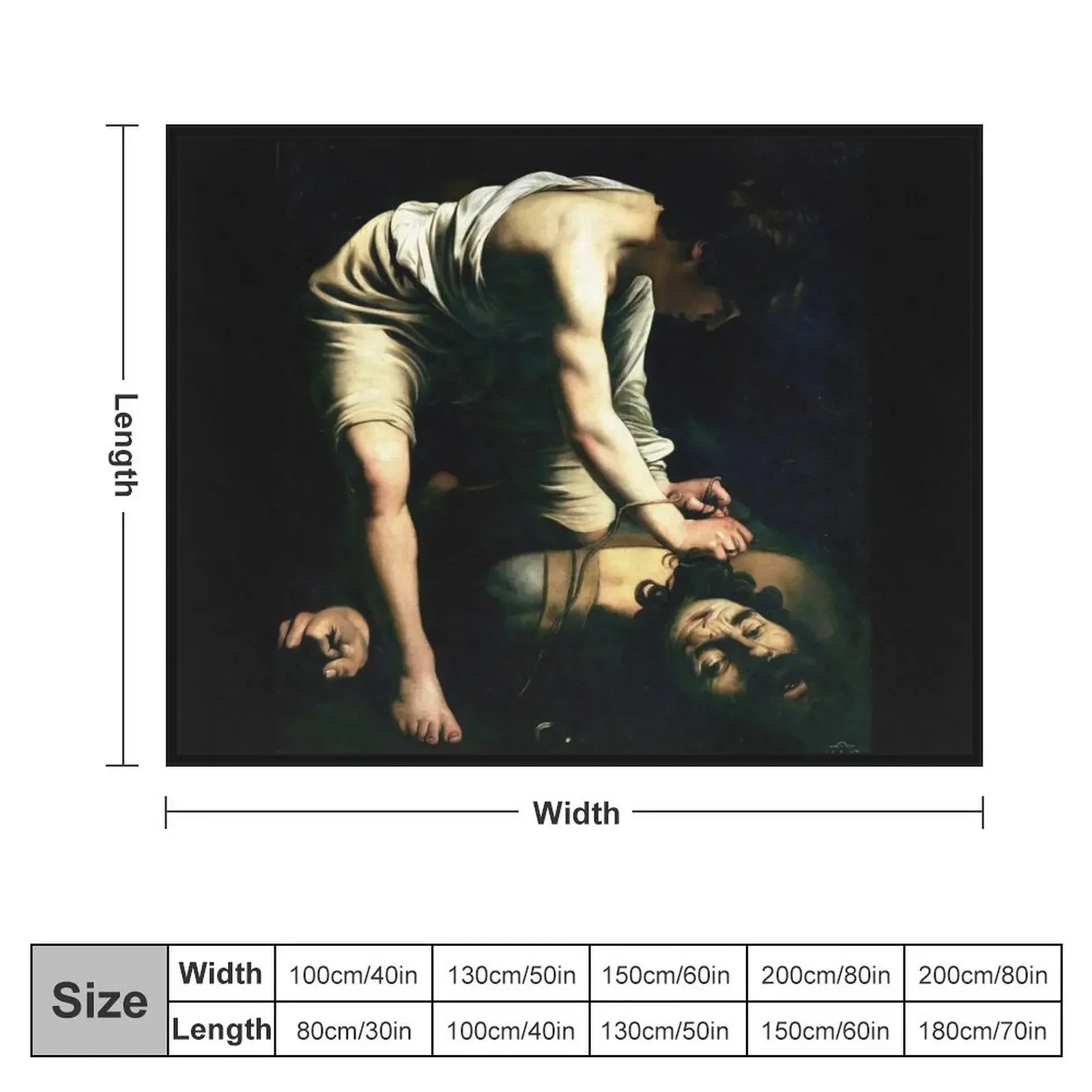 High Res Caravaggio David And Goliath 1600 Throw Blanket Blankets For Baby Comforter Blankets