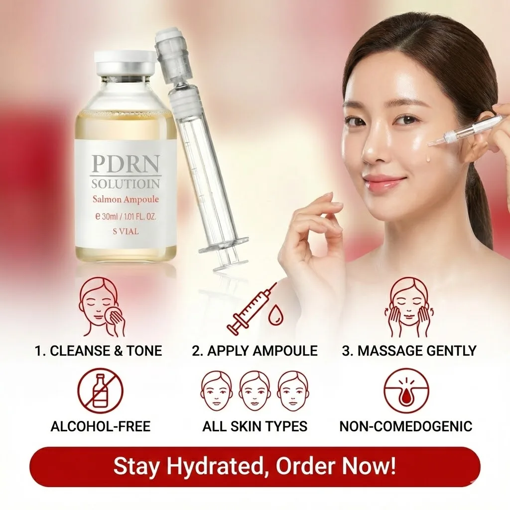 PDRN Salmon DNA Serum Ampoule Advanced Skincare Deep Repair Renew Brighten Tone Strengthen Barrier Firming Face Essence Korean