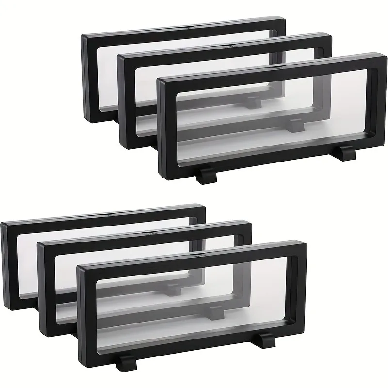 10/15 Dust Free Anti-oxidation Display Box 3D Floating Frame Jewelry Case Coins Treasure Necklaces Bracelets Display Travel Home