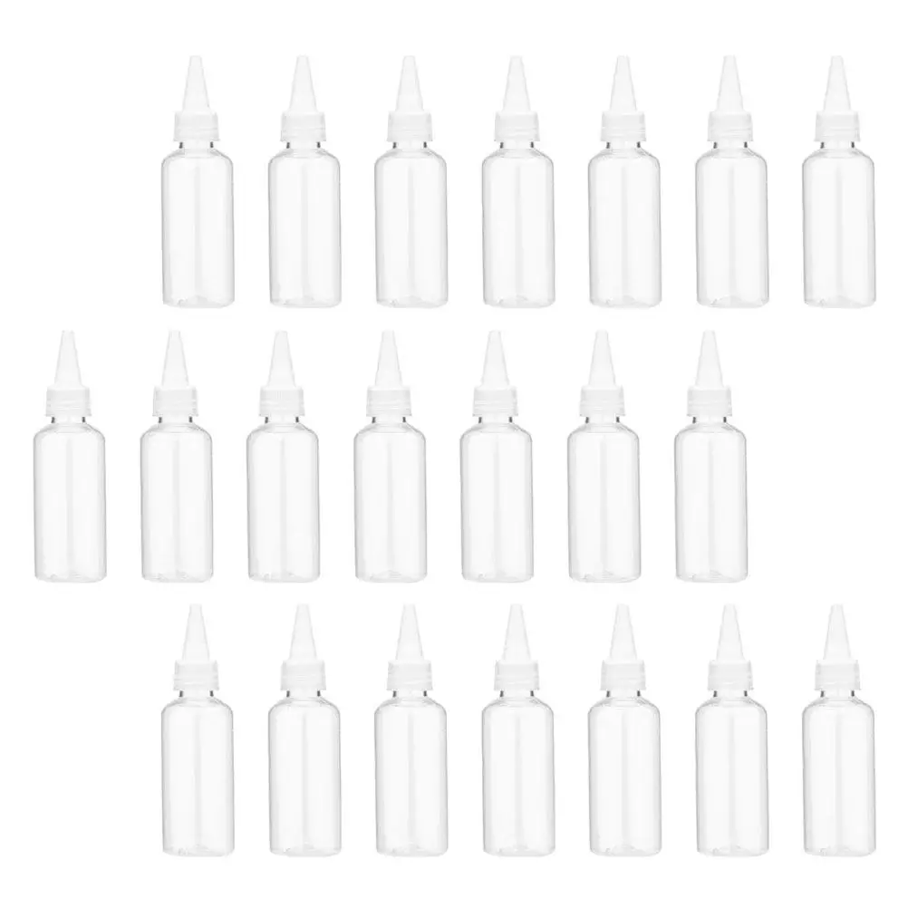 

35Pcs Plastic Bottle Clear Squeeze Bottles Pointed Mouth Applicator Portable Refillable Dispenser for Oil Lotion Sauce Condiment