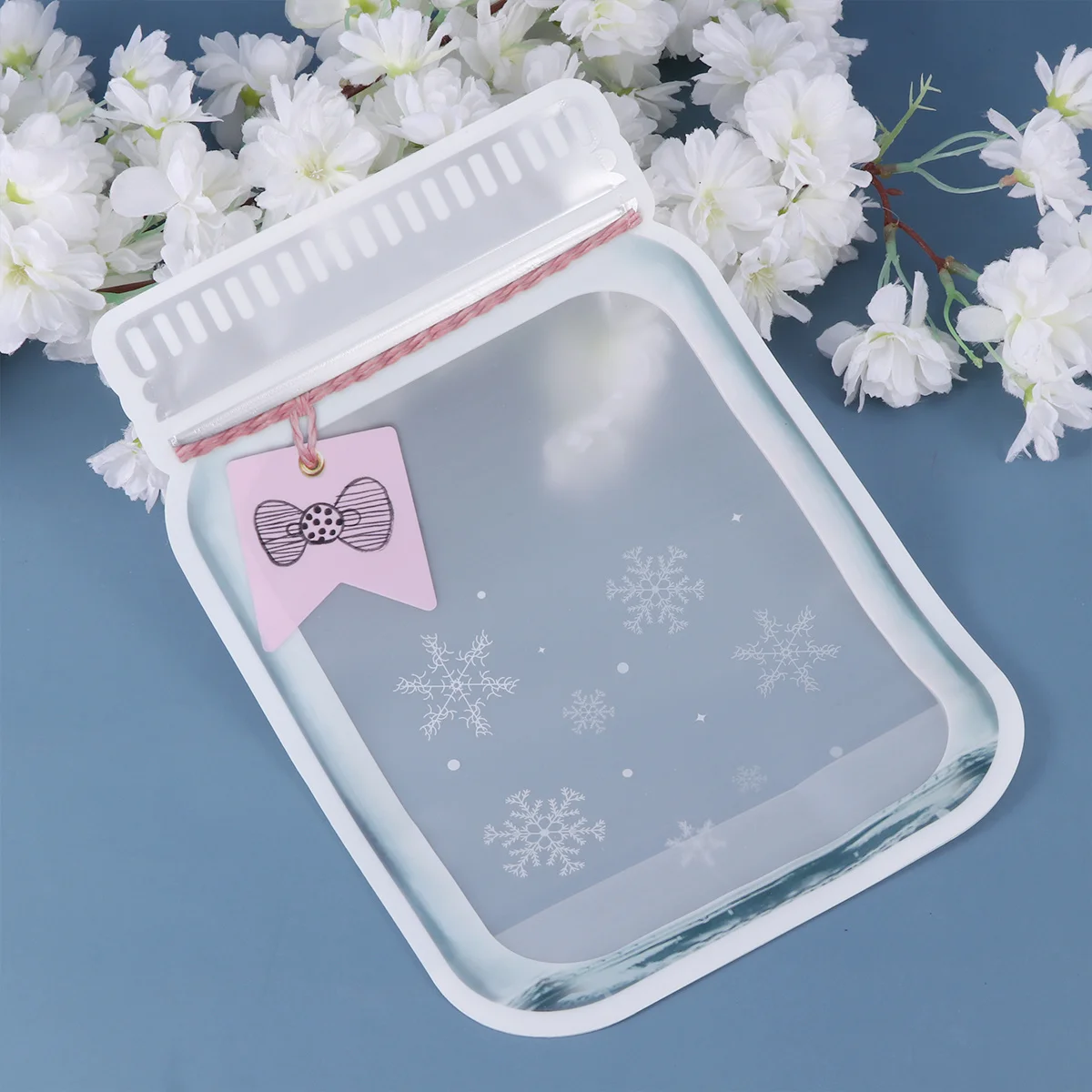 

10pcs Sealed For Snack Bottle Food Packing Bag Shaped Food Seal Bag Portable Storage Pouch Travel Home Use Pink L Size