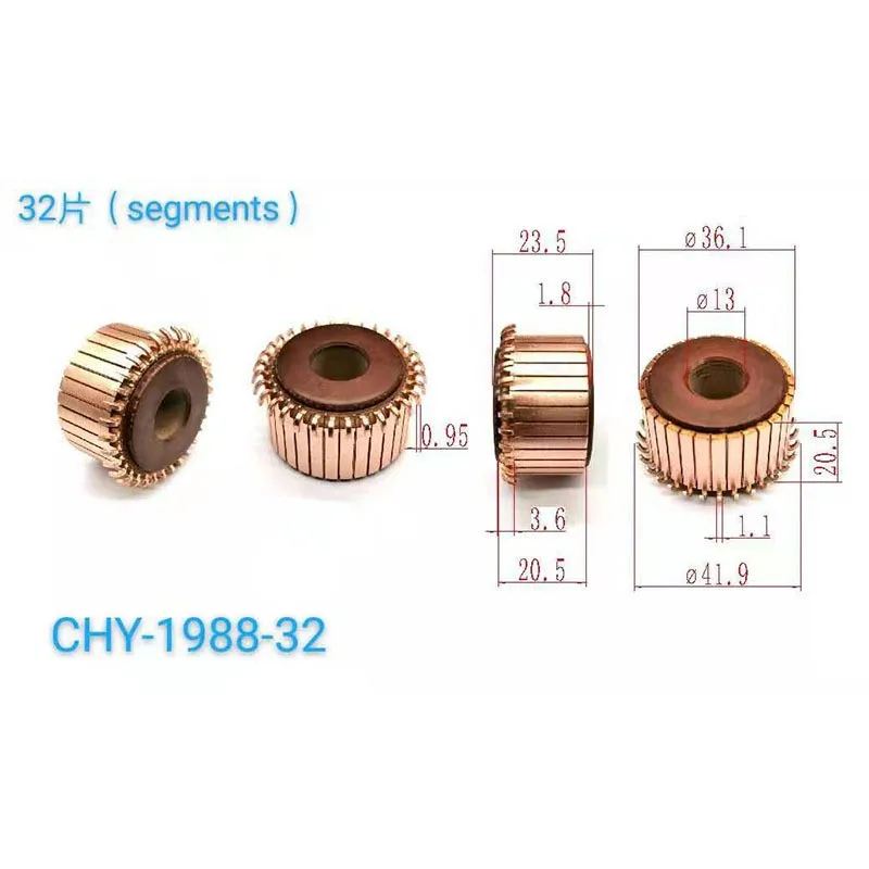 36.1*13*20.5*32P Chy-1988-32 Commutator, Slip Ring, Copper Head, All Sizes Are Interchangeable