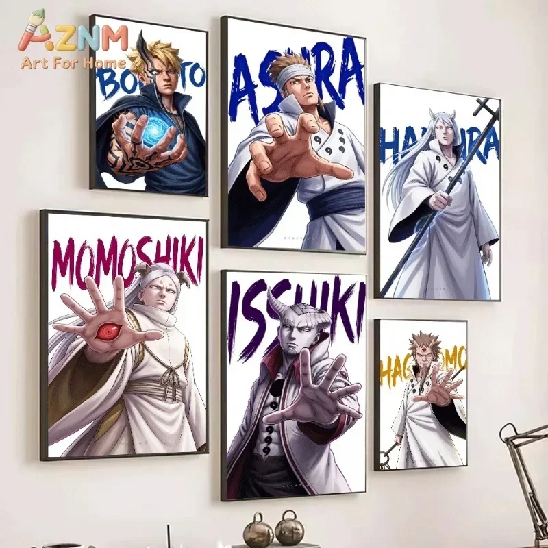 Anime Boruto Otsutsuki Clan Characters Canvas Wall Art Unframed Canvas Poster Print for Boys Bedroom Living Room Home Decor Gift