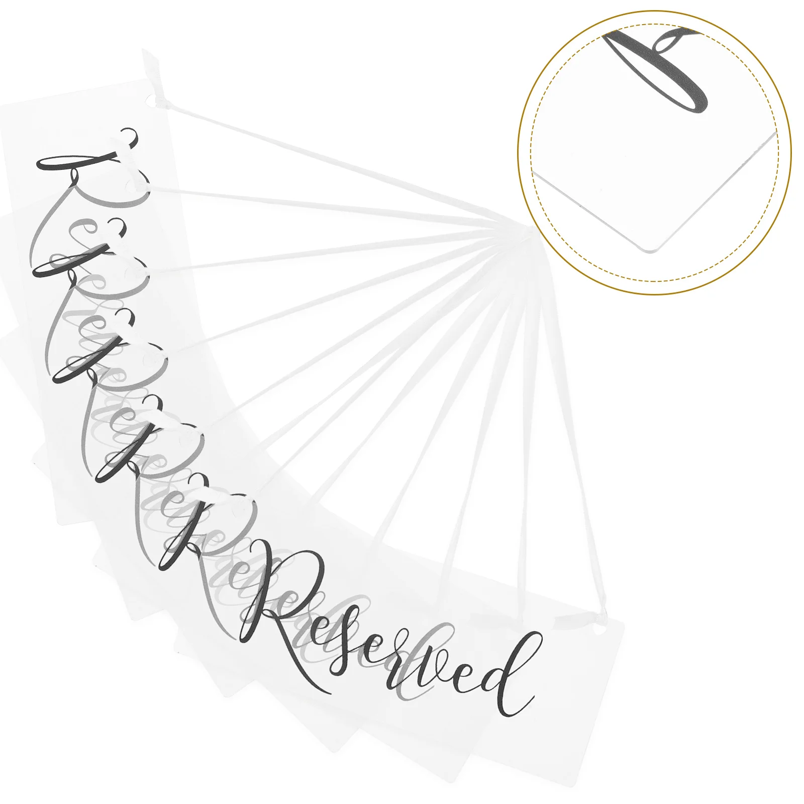 

6 Pcs Seat Reservation Card Reserved Signs Reusable Wedding Chairs Decorative Hanging Seating Acrylic Tags