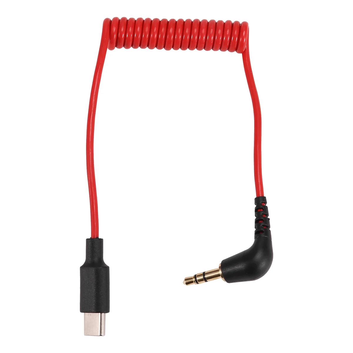 Kabel tipe-c ke 3.5Mm untuk RODE Wireless Go II, pengganti kabel Audio adaptor AUX DAC Male TRS sudut kanan untuk RODE Go II