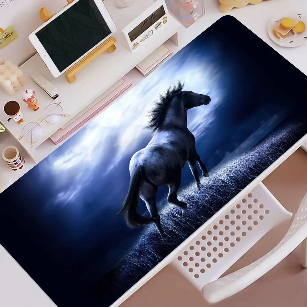 horse Mouse Pad XXL 900x400mm Mouse Pad Computer Laptop Anime Keyboard Mouse Mat Large Mousepad kawaii Keyboards Gamers Decoraci