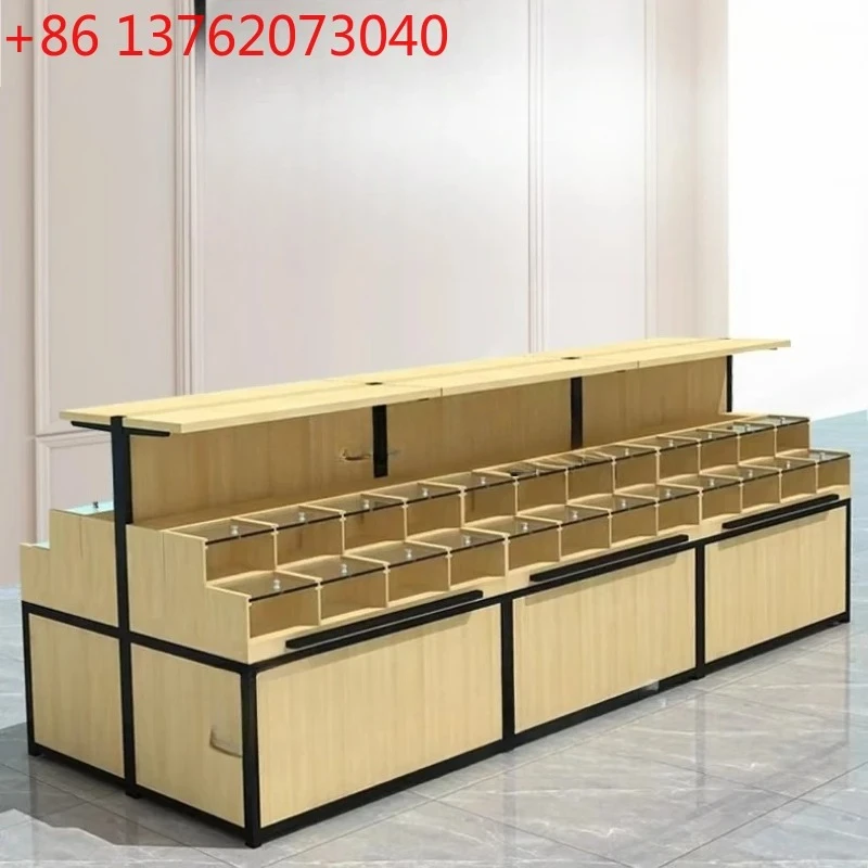 Supermarket grains display cabinet, fried goods Zhongdao cabinet convenience store, dried fruit steel and wood shelves
