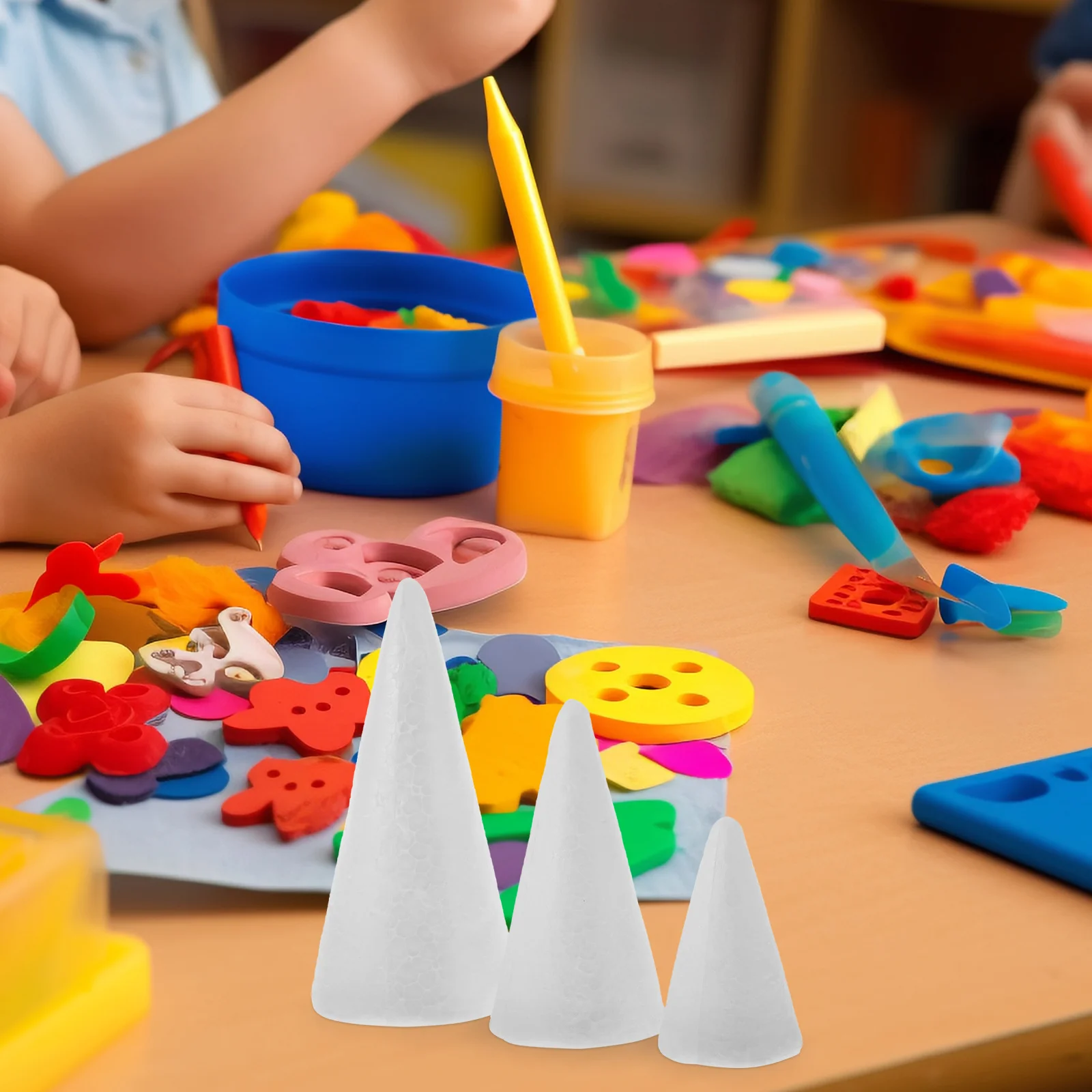 

30 Pcs Cone Shape Crafts DIY Supplies Polystyrene Creative Decoration Cones Christmas