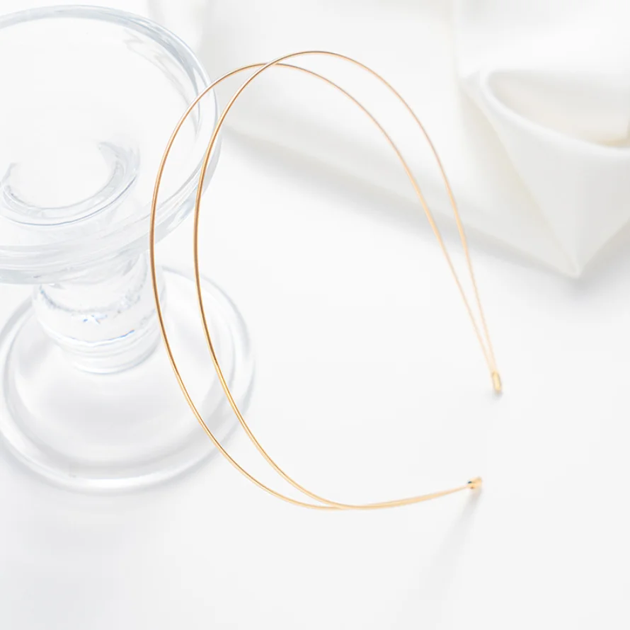 Neue Dünne Stirnbänder für Frauen Multilayer Legierung Haar Hoop Doppel Wurzel Metall Haar Bands Haar Zubehör Glatte Kopf Hoop Großhandel – Detail 8