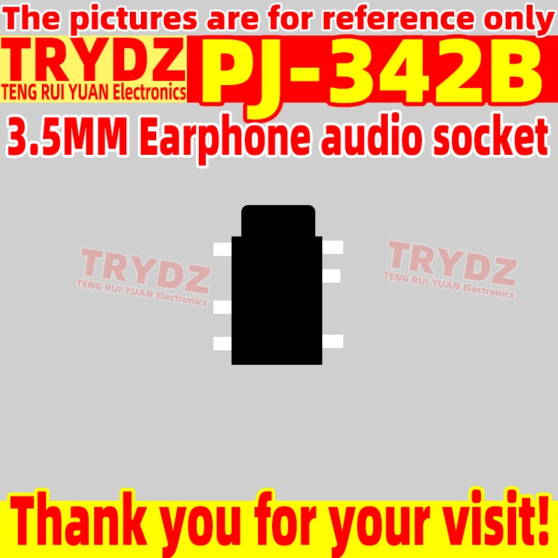 50-10pcs New PJ-342B 3.5 headphone jack dual column gold-plated anchor sound card dedicated audio socket 3.5mm