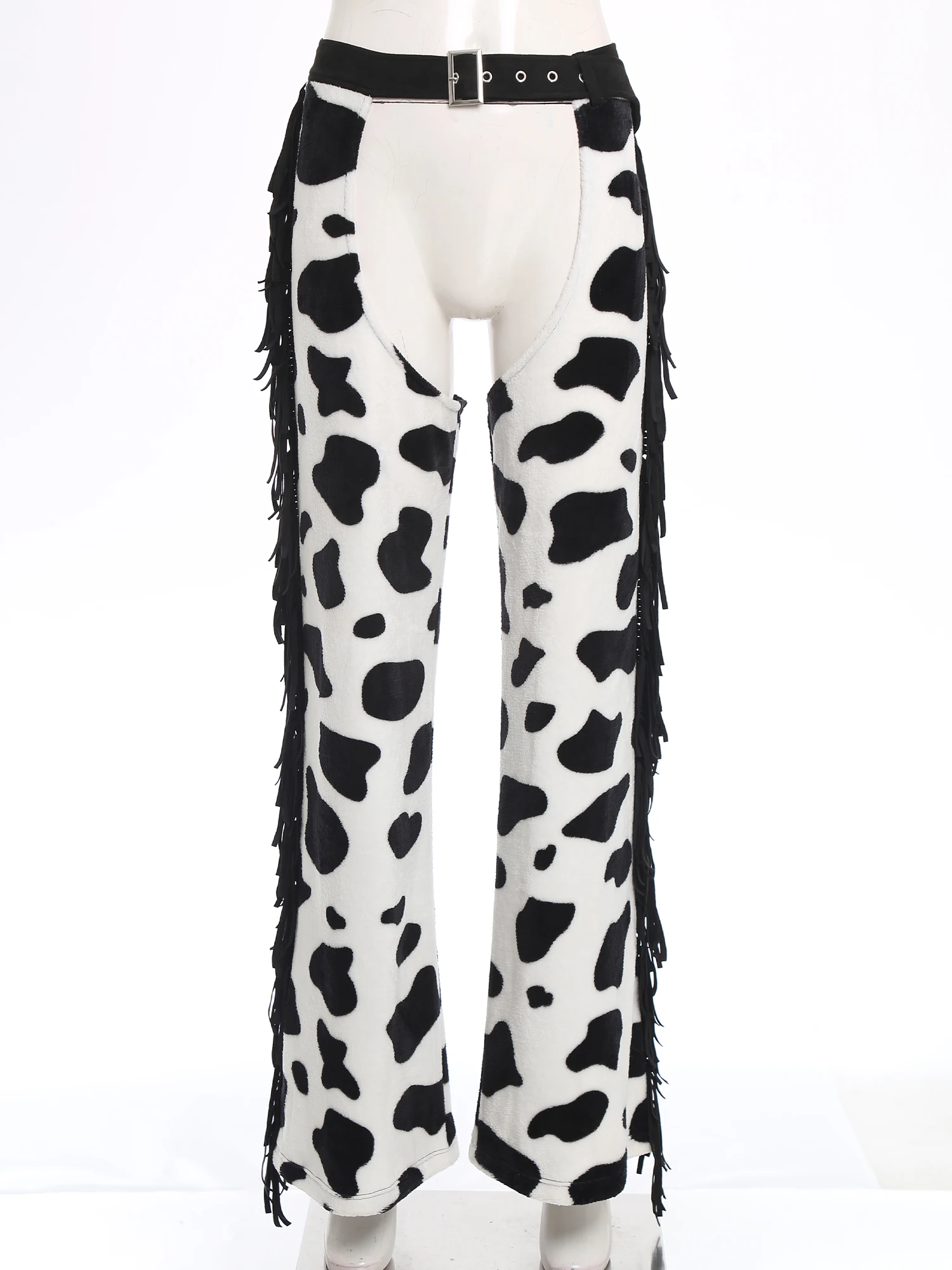 

Women Carnival Party Crotch-less Hippie Biking Riding Cowgirl Chaps Pants Fashion Halloween Cowgirl Dance Cosplay Costume