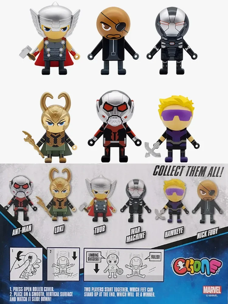 

Marvel Avengers Wall Walker Funny Toys Antman Loki Thor War Machine Hawkeye Nick Fury Action Figure Doll Ornaments Kid Gifts