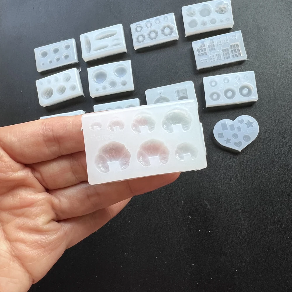 Mini Bread Biscuit Cake Silicone Mold for Clay DIY Kitchen Accessories Food Shape Toy Dollhouse Miniature Cake Making Tools view 5