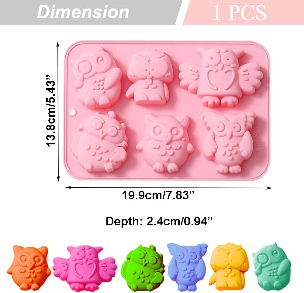 Different Owl Silicone Molds for Gummy Jello Ice Cube Fondant Chocolate Mould Cake Decoration Soap Molds Silicone Baking Mold