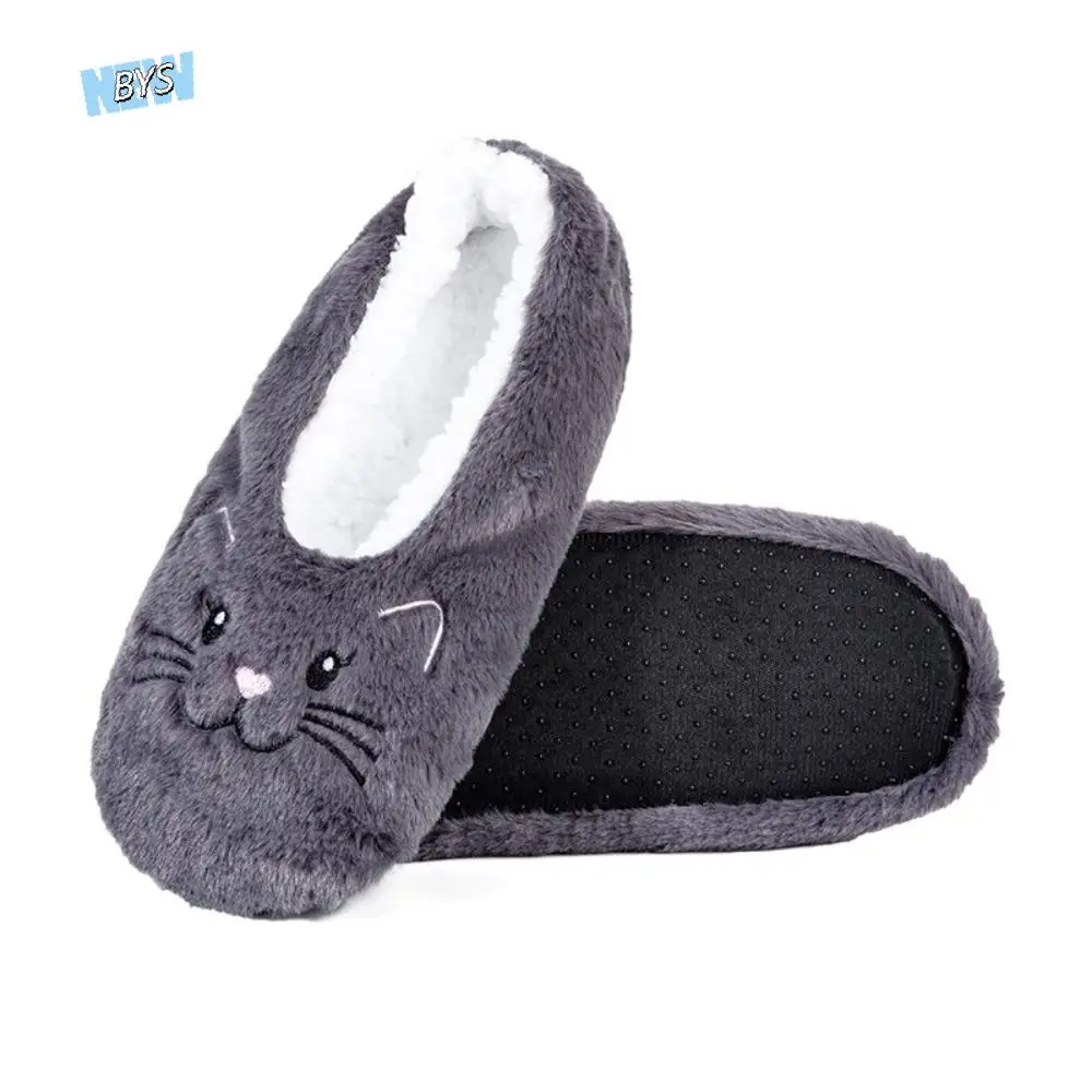 

Casual Anti-Slip Slipper Socks Women Cartoon Cat Warm Thicken Thermal Socks Indoor Shoes Soft Winter Plush Socks Winter