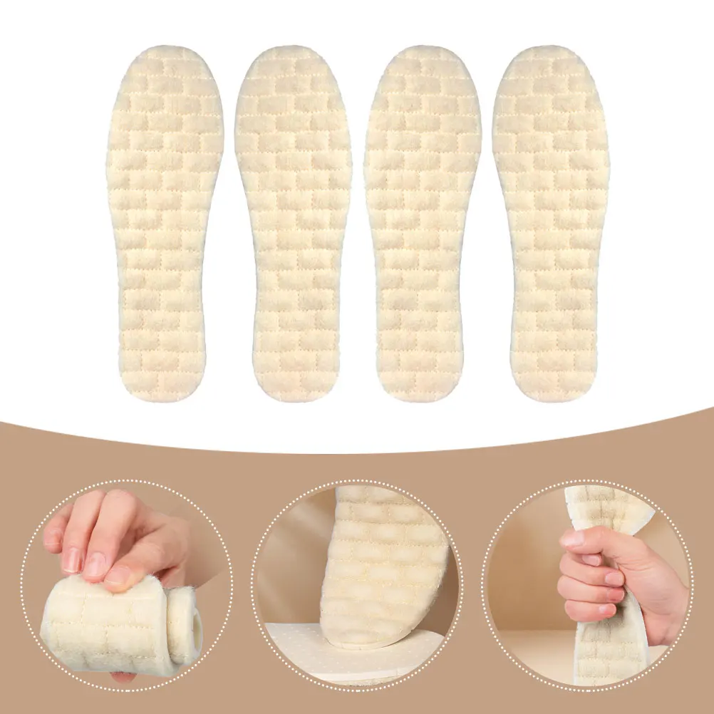 

2 Pairs Insoles Shoe Insert Warm Women Pads Inserts Arch of Foot Shoes Emulsion Insulated Feet Warmer Women's