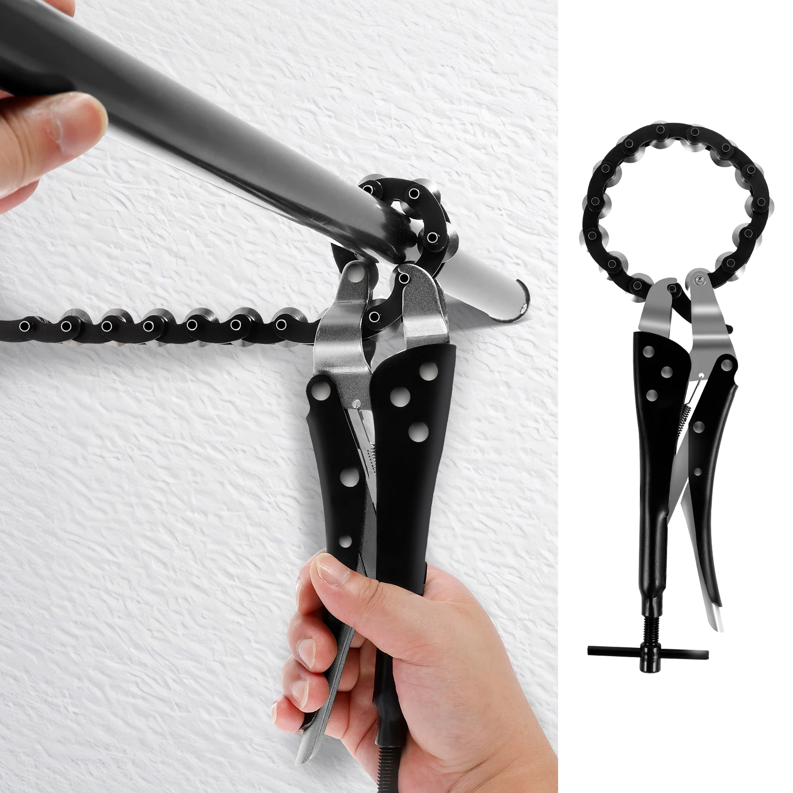 

Tailpipe Cutter 0.6 to 3.3inch Exhaust Tube Chain Cutter Carbon Steel Exhaust Pipe Cutter Tool Universal Copper Exhaust Pipe Cut