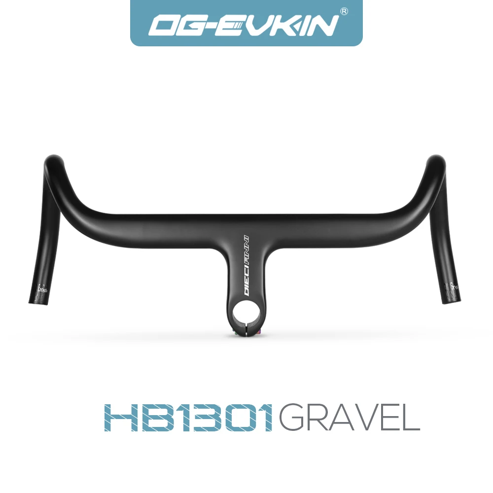 OG-EVKIN HB1301 Carbon Gravel Handlebar Integrated  Hidden Cable 28.6mm 31.8mm DI2 for Travel Cycling Bicycle Bike Accessories