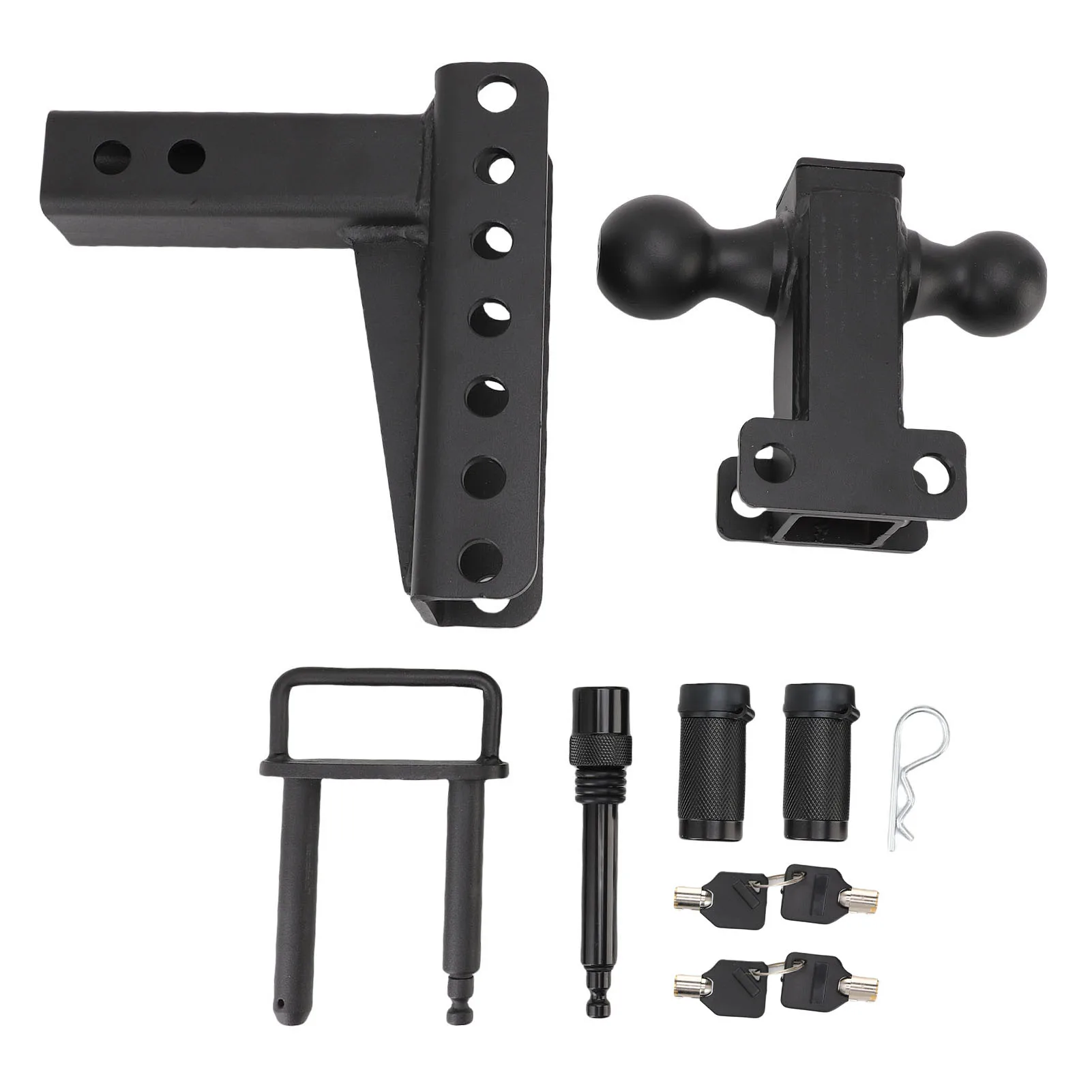 مقطورة وصلة مقطورة قابلة للتعديل الكرة جبل 6 بوصة قطرة الارتفاع الثقيلة وصلات السحب لاستقبال وصلة 2 بوصة سعة 12500 رطل #1