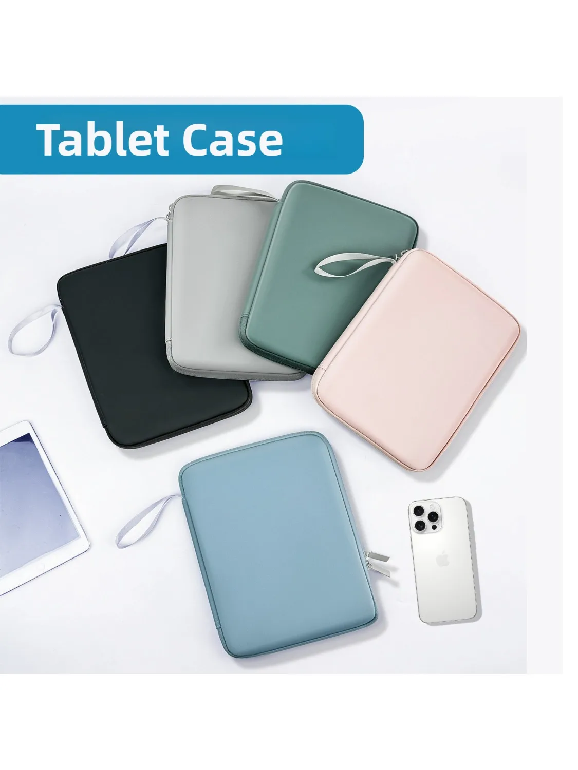 Etui na tablet, pokrowiec, torba ochronna na tablet o przekątnej ekranu 7,9–12,9 cala, przeznaczona do iPad Air, Pro, Samsung, Xiaomi. Wielofunkcyjne etui z kieszeniami, odporne na wstrząsy. — zdjęcie produktu 7