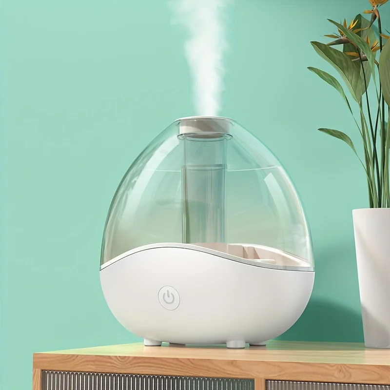 1pc, 1500ML Extra-Large Capacity Ultrasonic Cool Mist Humidifier - 2-Level Adjustable Spray, ° Rotation Nozzle, Auto-Shut Off,