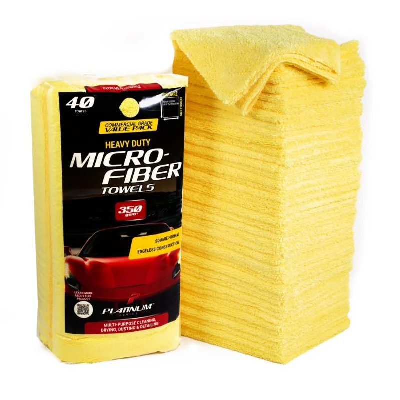

NEW Heavy Duty Multi-Purpose Microfiber Detailing Towel, Dust Cloth, 40 Pack, Yellow