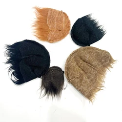 M1-1 children handmade toy 1/12 1/8 1/6 1/3 1/4 uncle Doll wig BJD/SD doll props Accessories Black brown gray short hair 1pcs