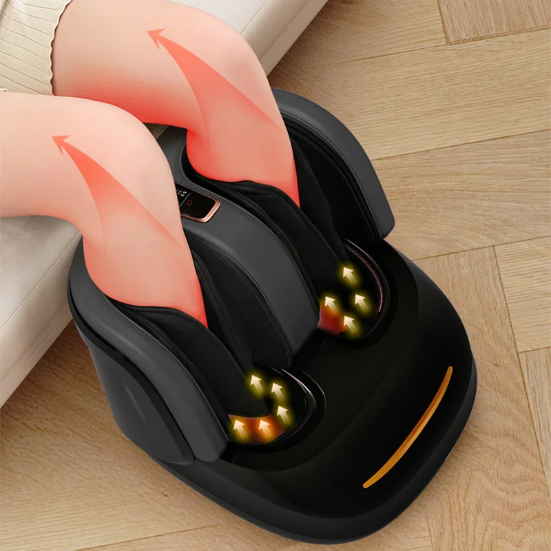 Shiatsu elétrica máquina de massagem nos pés compressão de ar amassar rolo massageador terapia de aquecimento infravermelho cuidados de saúde relaxante