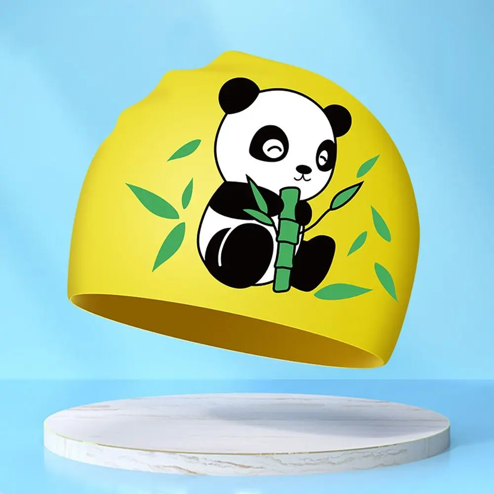 

Waterproof Children Swimming Cap Elastic Cartoon Kid Swimming Hat Animal Silicone Bathing Hats Cap Boys Girls