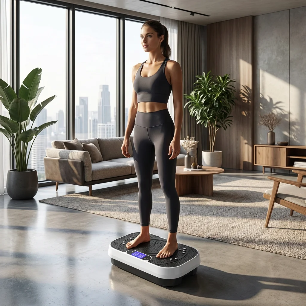 

Portable Vibration Plate Exercise Machine Whole Body Fitness Platform Home Workout Muscle Toning Pressure Relief