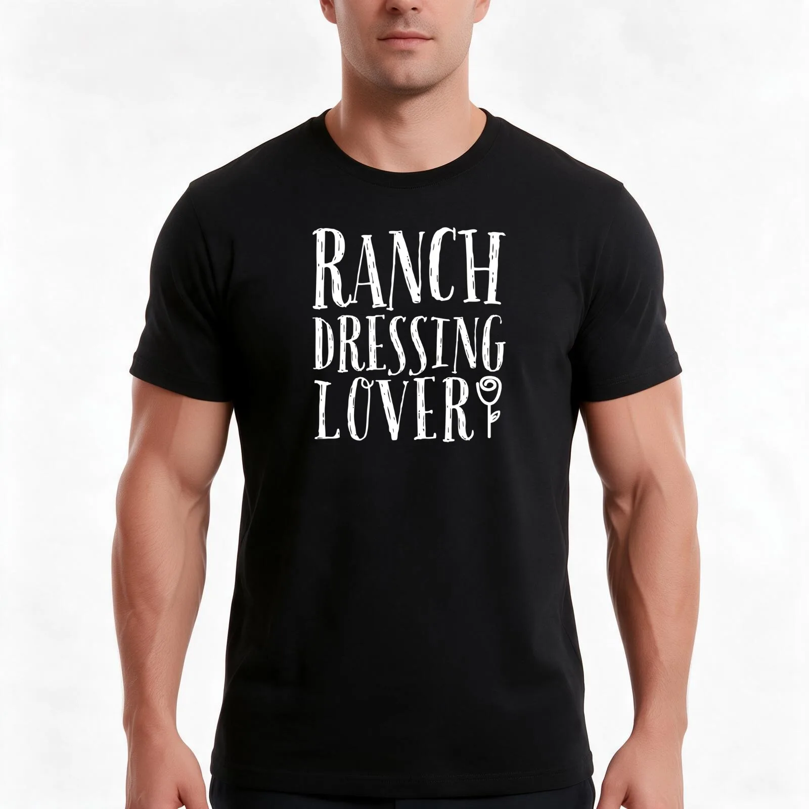 Ranch dressing lover star gift T-Shirt, Summer Casual Cotton Tee, Oversized Streetwear Tops, Vintage Graphic Print, 100% Cotton