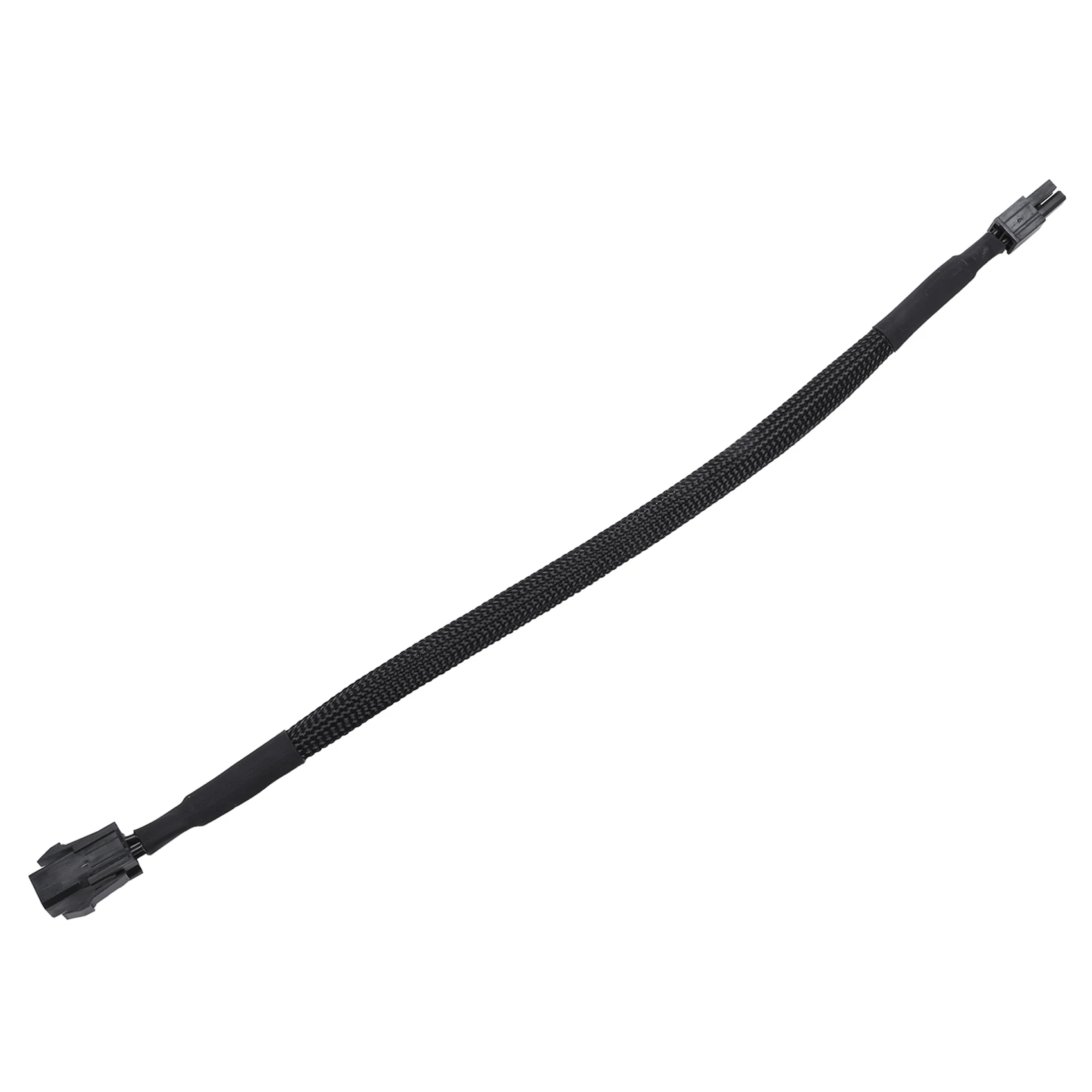 6X ummanteltes ATX 4-poliges P4-Stecker auf ATX P4-Buchse, CPU-Stromverlängerungskabel, Schwarz