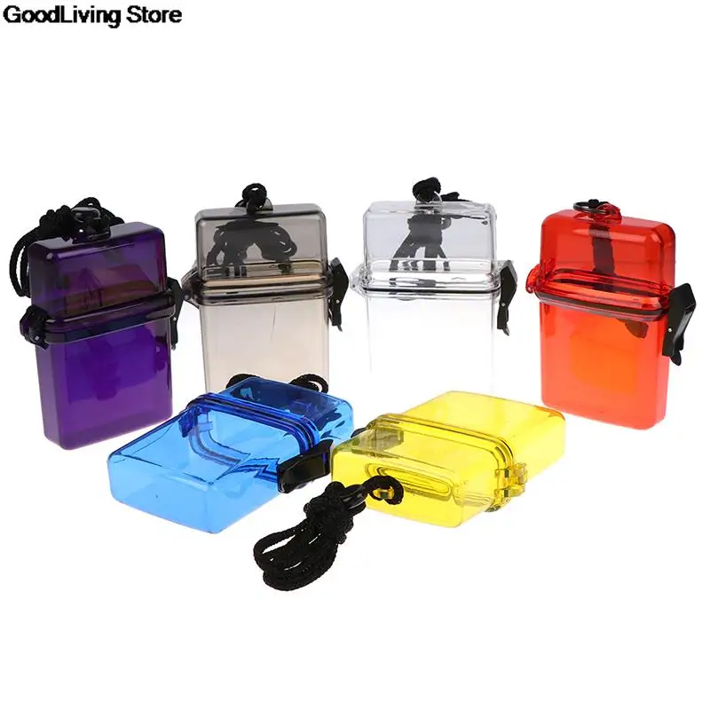 1pcs Scuba Diving Kayaking Container Case & Rope Clip for Money ID Cards License Keys Waterproof Dry Box Gear Accessories