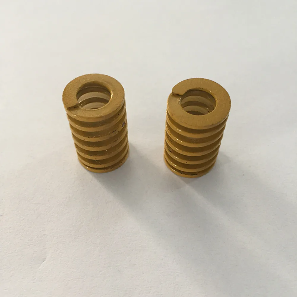 2Pcs Yellow Spiral Stamping Compression Die Spring 14 x 7 x 20/30/50/60/80/100mm