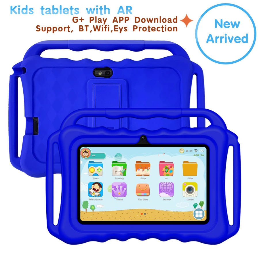 Kinder Tablet v8, Lern block 7 Zoll HD-Bildschirm, Alter 3, Kleinkind Tablet mit kostenloser Eduucation App vor installiert, 2 Kamera, Kinder sicherung