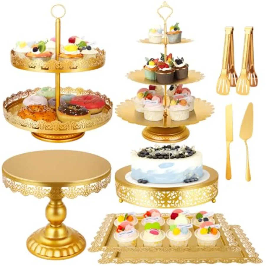 support-a-gateaux-dore-pour-fete-ensemble-d'exposition-de-table-a-dessert-porte-cupcakes-a-plusieurs-niveaux-biscuits-aux-fruits-assiette-a-donuts-tour-de-service-plateau-pl-10-pieces
