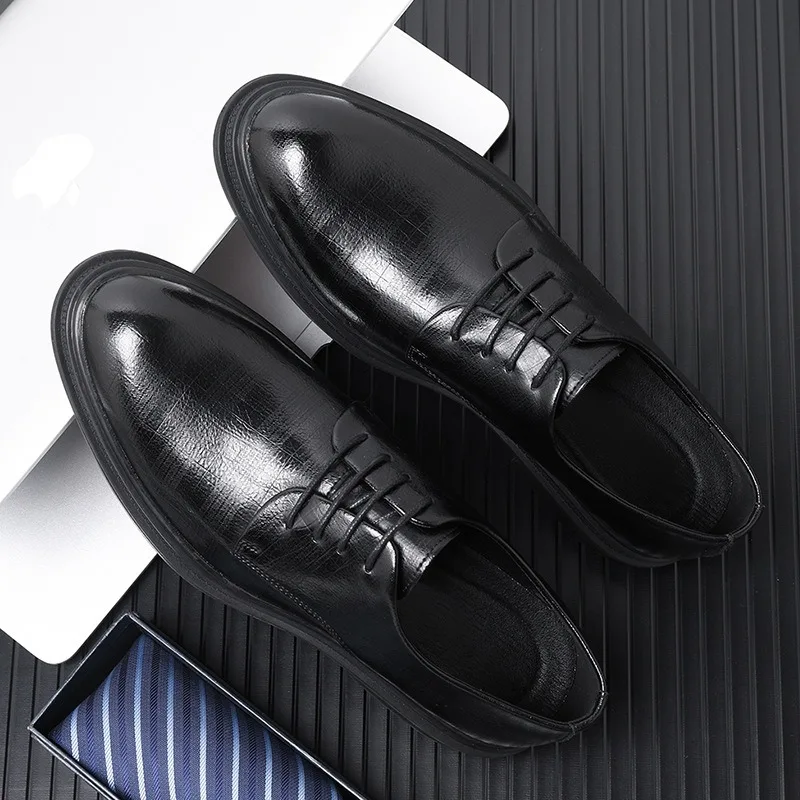 

High Quality Business Dress Shoes British High-end Mens Wedding Shoes Luxury Designer Men Casual Leather Shoes Zapatillas Hombre