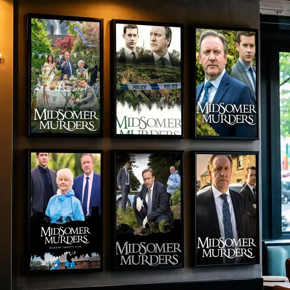 tv series M-Midsomer Murders-S Poster Minimalist Wall Sticker for Cafe Office Bar Home Decor and Gift