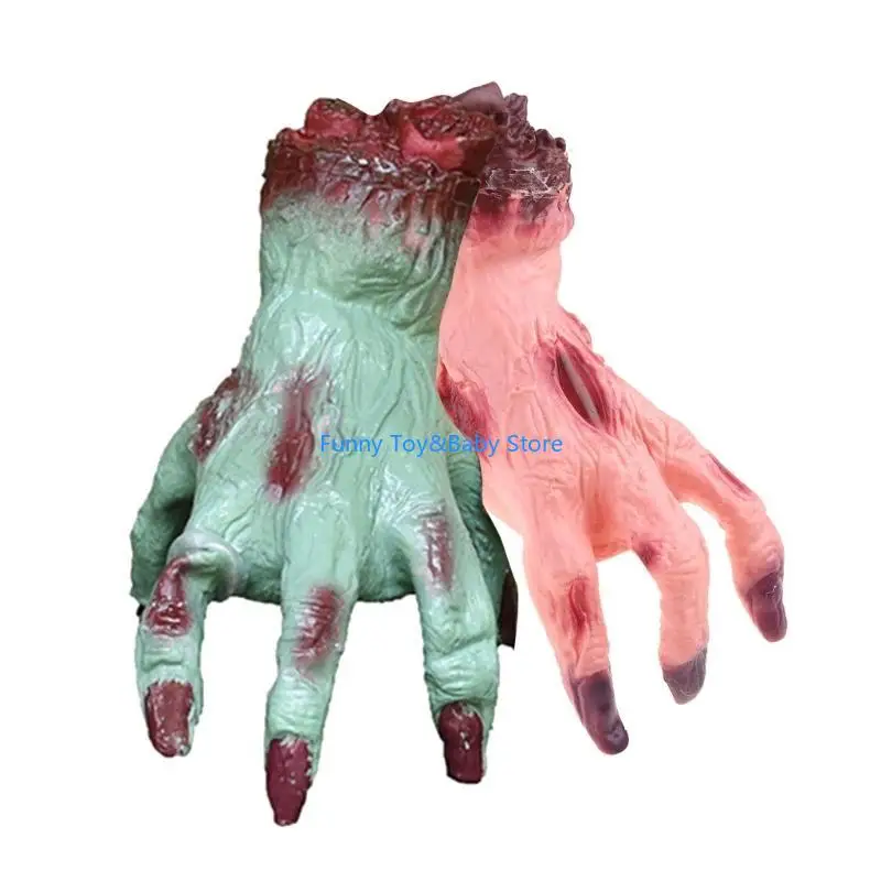 

C90B Scary Moving Hand Halloween Prank Props Horror Decors Decor