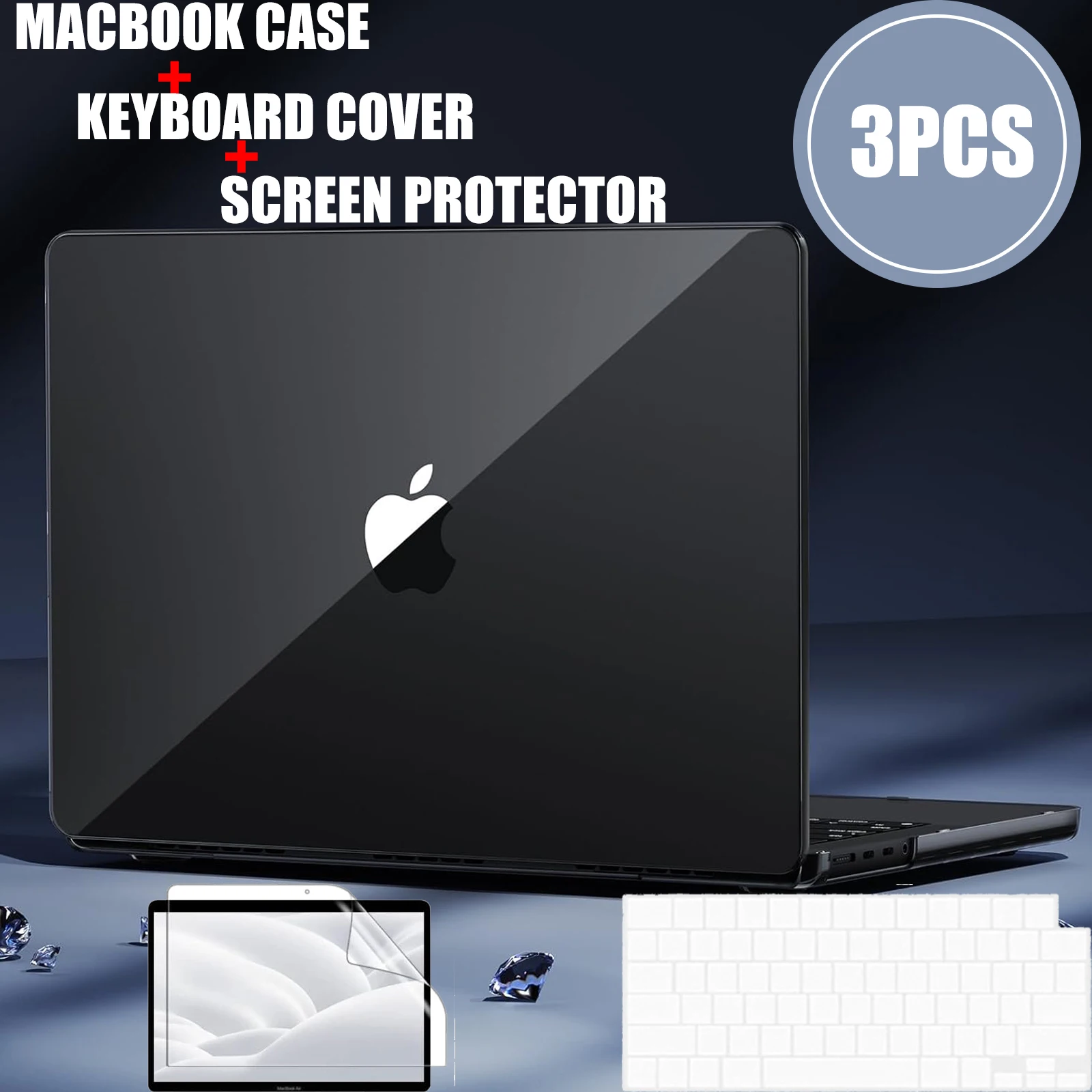 2/3pcs Case For MacBook Pro 14 inch 2025-2021 M5 M4 M3 M2 M1 A3434 A3112 A3185 A3401 A2918 A2992 A2779 A2442, Laptop Case Set
