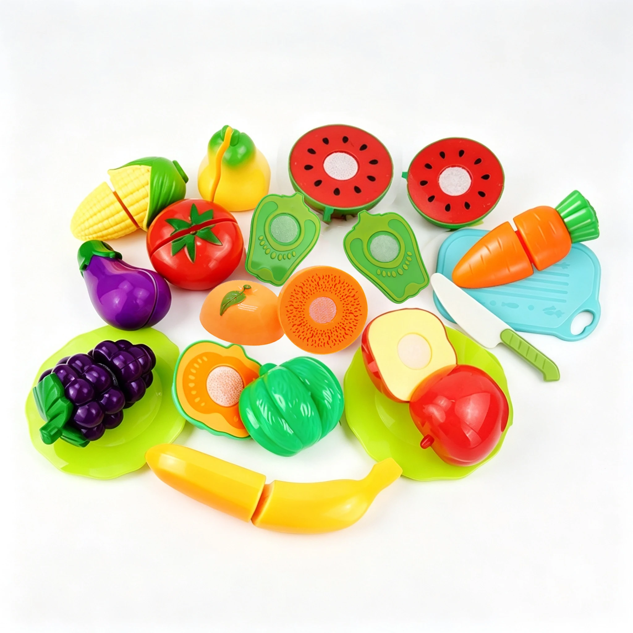 Cutting Fruits Vegetables Play Kids Kitchen Toys,Preschool Educational Toy for Toddler Boy Girl Christmas Birthday Gifts