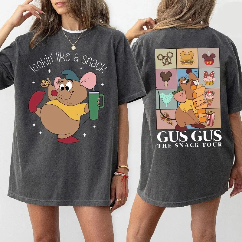 قميص ديزني يبدو وكأنها وجبة خفيفة قميص Gus Gus قميص رحلة ديزني لاند قميص سندريلا Gus Gus