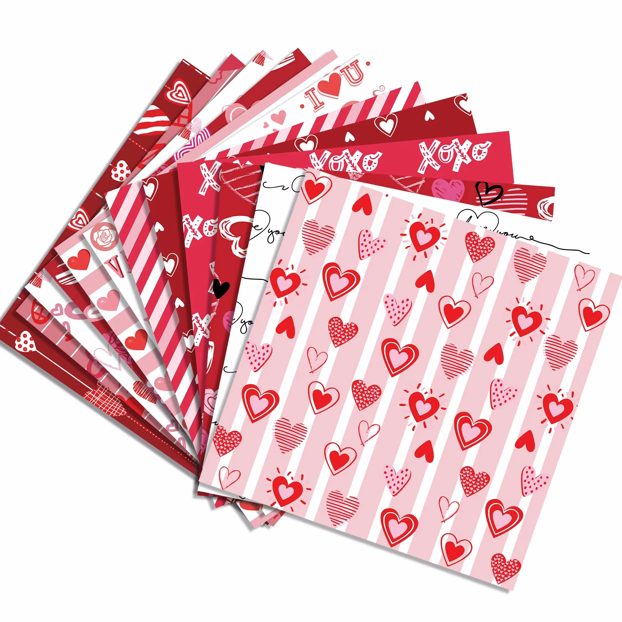 24 Stück Valentinstag Herz Liebe Scrapbook Papier Party Geschenke Dekorative Verpackung Handwerk Geschenkpapier 30 * 30 cm